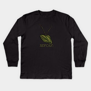 suspicion mantis Kids Long Sleeve T-Shirt